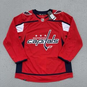Men's NHL Washington Capitals Adidas Authentic Primegreen Hockey Jersey Size 52